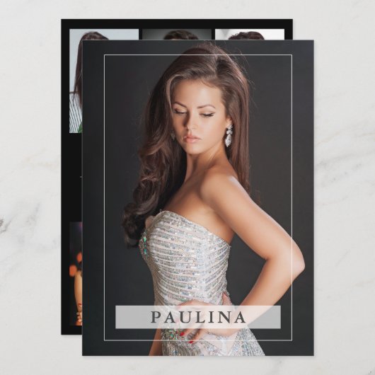 Model Actor Pro 5.5x7.5 Comp Zed Kaart 7 Foto (Voorkant / Achterkant)