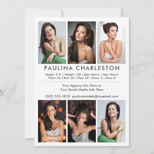 Model Actor Pro 5.5x7.5 Comp Zed Kaart 7 Foto (Achterkant)