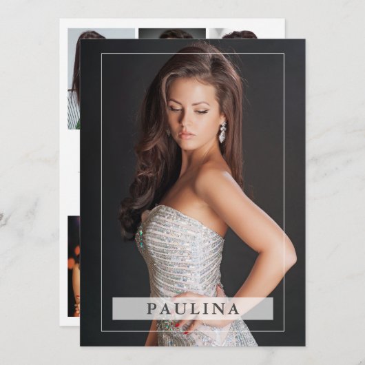 Model Actor Pro 5.5x7.5 Comp Zed Kaart 7 Foto (Voorkant / Achterkant)