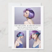 Model Actor Pro Comp Card Sjabloon 3 Photo White Kaart (Achterkant)