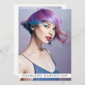 Model Actor Pro Comp Card Sjabloon 3 Photo White Kaart (Voorkant / Achterkant)