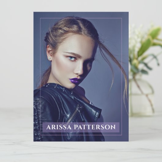 Model Actor Pro Comp Kaart 1 Foto Violet (Staand voorkant)