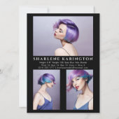 Model Actor Pro Comp-kaart 3 Foto terug zwart Kaart (Achterkant)