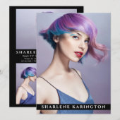 Model Actor Pro Comp-kaart 3 Foto terug zwart Kaart (Voorkant / Achterkant)