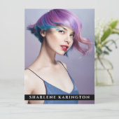 Model Actor Pro Comp-kaart 3 Foto terug zwart Kaart (Staand voorkant)