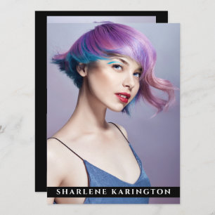 Model Actor Pro Comp-kaart 3 Foto terug zwart Kaart