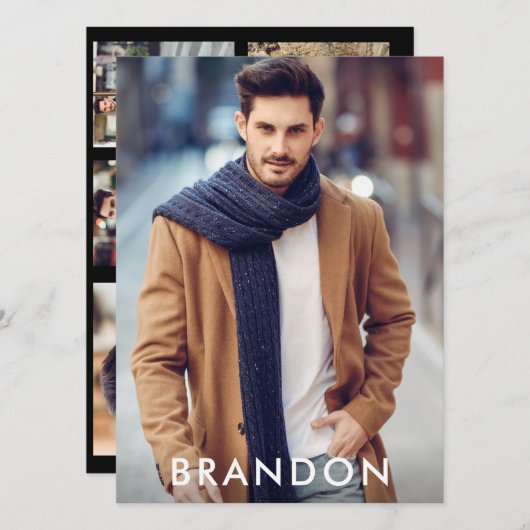 Model Actor Pro Comp Kaart 5 Foto terug zwart (Voorkant / Achterkant)