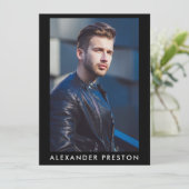 Model Actor Pro Comp-kaart Mannelijk 5 Foto zwart Kaart (Staand voorkant)