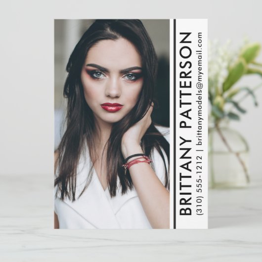 Model Actor Pro Photo Comp Kaart White Stripe (Staand voorkant)