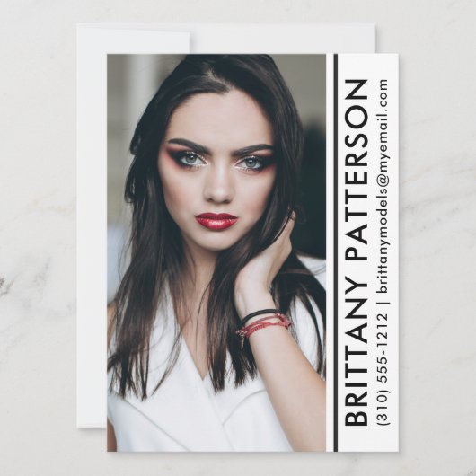 Model Actor Pro Photo Comp Kaart White Stripe (Voorkant)