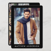 Model Actor Professional Foto Comp Kaart Black R (Voorkant / Achterkant)