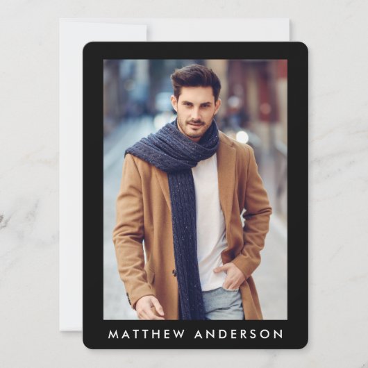 Model Actor Professional Foto Comp Kaart Black R (Voorkant)