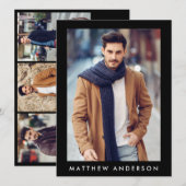 Model Actor Professional Photo Comp Kaart Black (Voorkant / Achterkant)