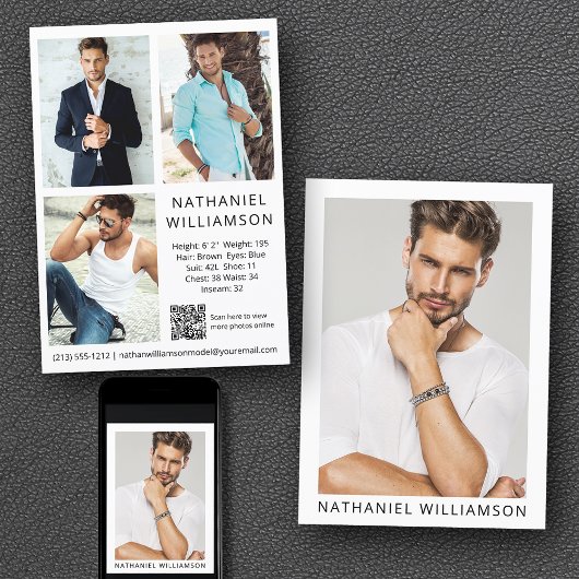 Model Actor QR Code 4 Foto Pro Comp Kaart