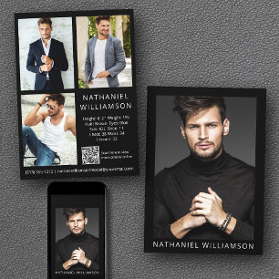 Model Actor QR Code 4 Foto's Pro Comp Kaart