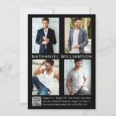 Model Actor QR Code 5 Foto's Pro Comp Kaart (Achterkant)