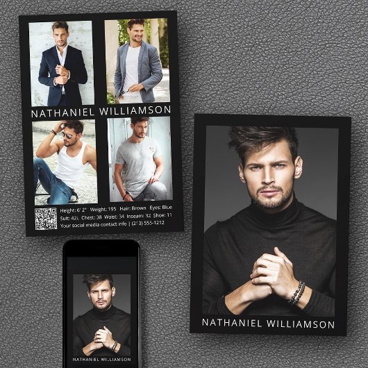 Model Actor QR Code 5 Foto's Pro Comp Kaart
