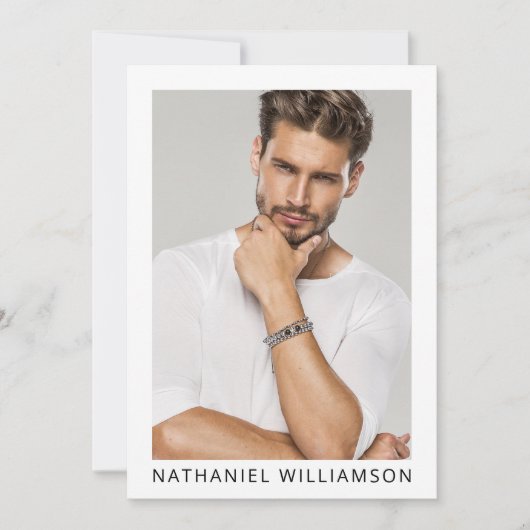 Model Actor QR Code 5 Photo Pro Comp Kaart (Voorkant)