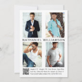 Model Actor QR Code 5 Photo Pro Comp Kaart (Achterkant)