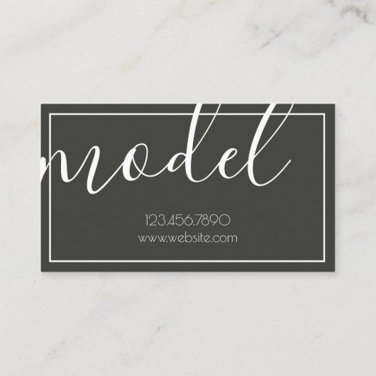 Model Actor-Visitekaartje Visitekaartje (Achterkant)