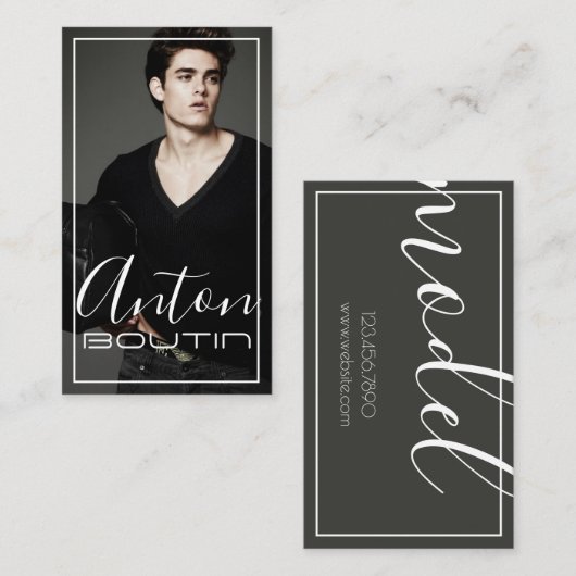 Model Actor-Visitekaartje Visitekaartje (Voorkant / Achterkant)