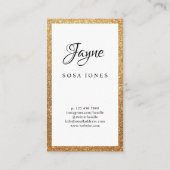 Model Actress headshot Faux Gold Glitter Visitekaartje (Achterkant)