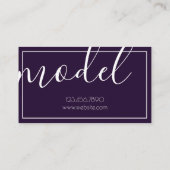 Model Actress-Visitekaartje Visitekaartje (Achterkant)