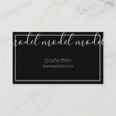 Model Actress-Visitekaartje Visitekaartje (Achterkant)