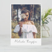 Model Actrice Modeling Comp Kaart 5 Foto Wit (Staand voorkant)