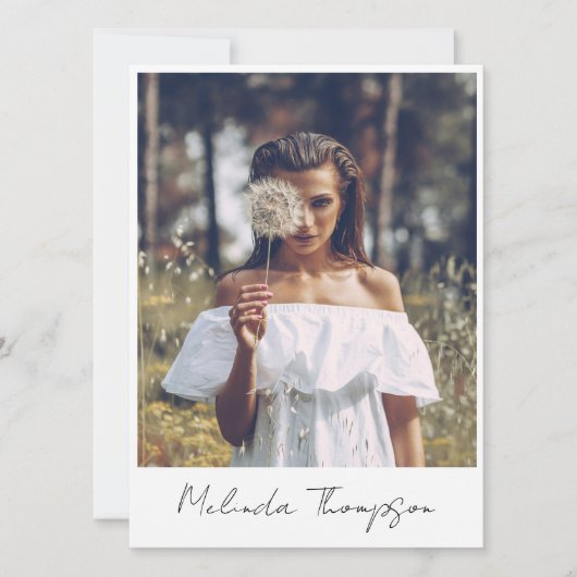 Model Actrice Modeling Comp Kaart 5 Foto Wit (Voorkant)