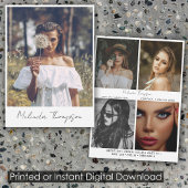 Model Actrice Modeling Comp Kaart 5 Foto Wit