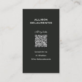 Model and Talent Business Card | QR Code Visitekaartje (Achterkant)