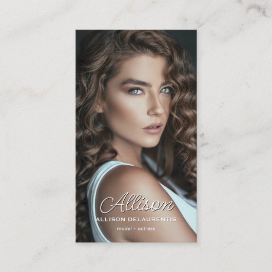 Model and Talent Business Card | QR Code Visitekaartje (Voorkant)