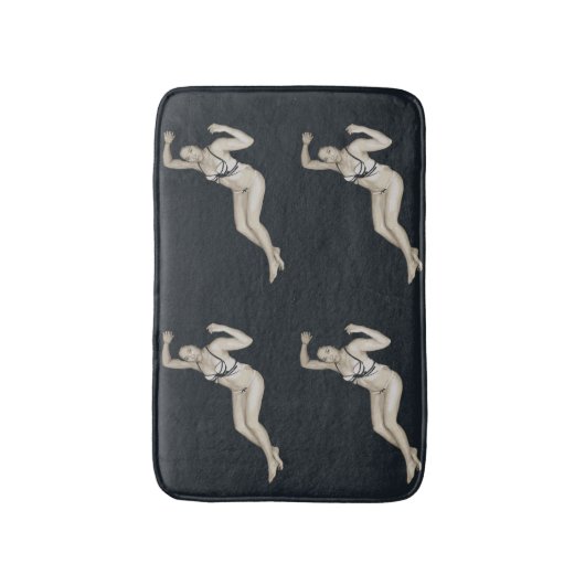 model bikini in zwart badmat (Voorkant Verticaal)