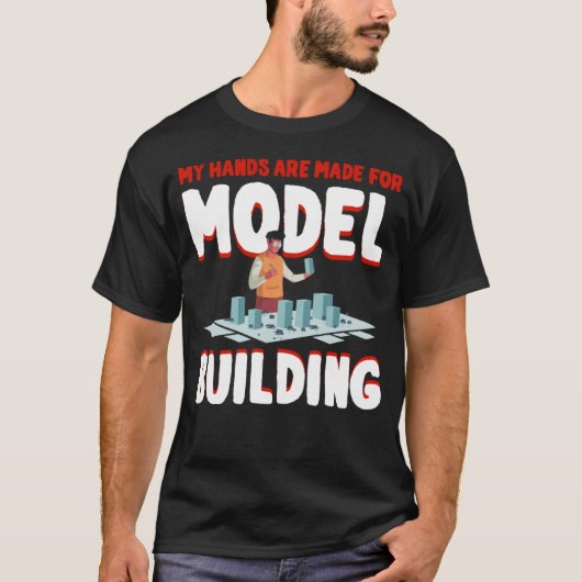 Model Building Cars Train Builder kit Rocket Airpl T-shirt (Voorkant)