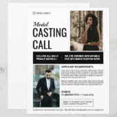 Model Casting Call Flyer Sjabloon (Voorkant / Achterkant)