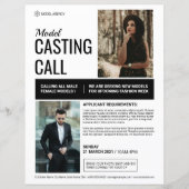 Model Casting Call Flyer Sjabloon (Voorkant)