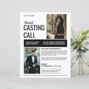 Model Casting Call Flyer Sjabloon