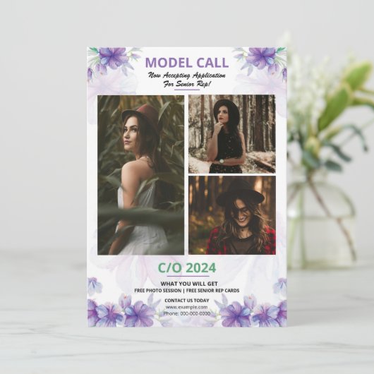 Model Casting Call Flyer Sjabloon (Staand voorkant)