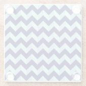 Model Chevron Bleu Glazen Onderzetter (Achterkant)