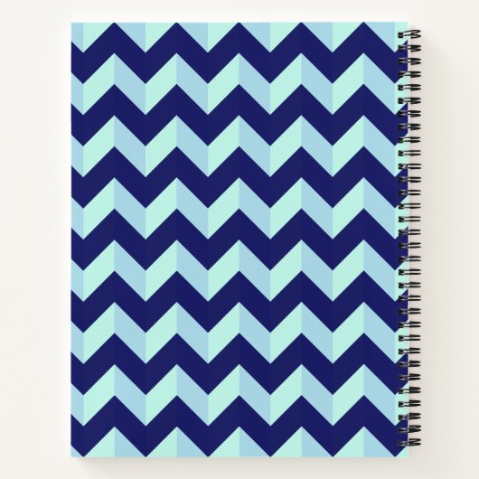 Model Chevron Bleu Notitieboek (Achterkant)