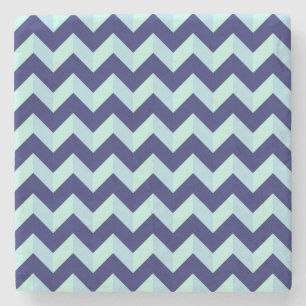 Model Chevron Bleu Stenen Onderzetter