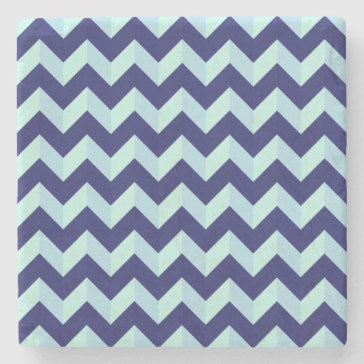 Model Chevron Bleu Stenen Onderzetter (Voorkant)