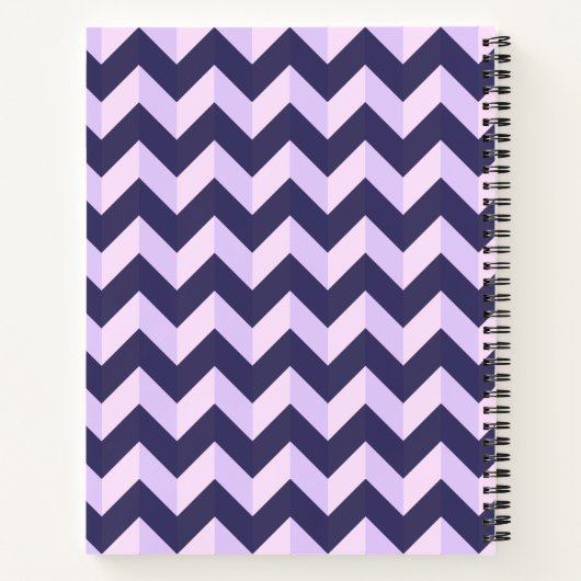 Model Chevron Violet Notitieboek (Achterkant)