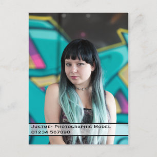 Model Comp Card-Get jouw naam. Briefkaart