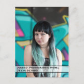 Model Comp Card-Get jouw naam. Briefkaart (Voorkant)