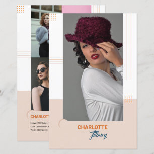 Model Comp Card Sjabloon