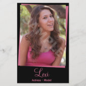 Model Comp Cards Headshot Zed Flyer (Voorkant)