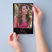 Model Comp Cards Headshot Zed Flyer (Hand)