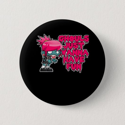 Model foto's ghouls gewoon om plezier te hebben ronde button 5,7 cm (Voorkant)